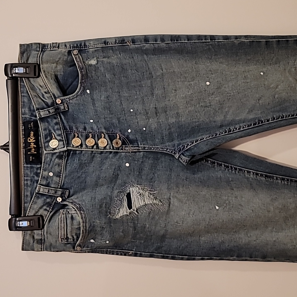 Indigo Rein High Rise Flare Jeans sz 7, NWT - Picture 2 of 7